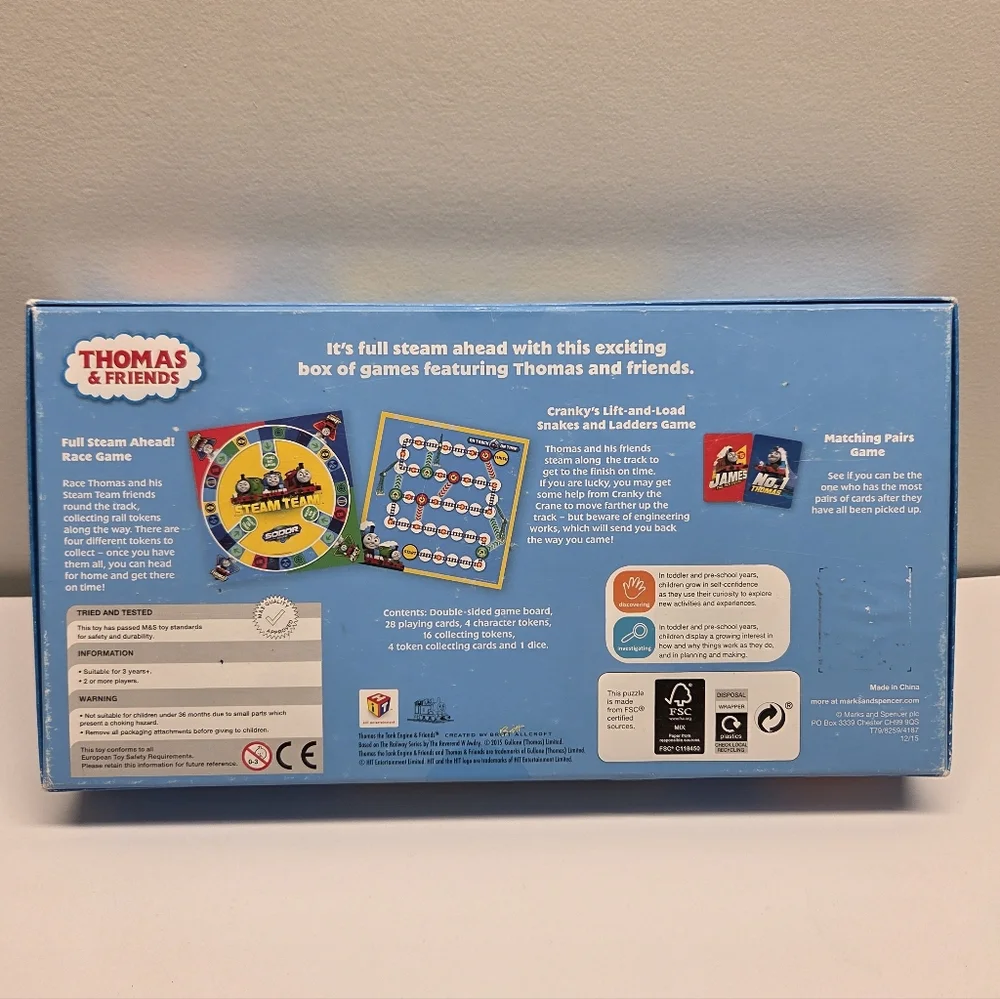 Thomas & Friends Box Of Games Made For M&S Kids 2015 - Picture 2 of 13